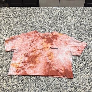 Vibrant Pink and Orange Tie-Dye Short Sleeve Tee